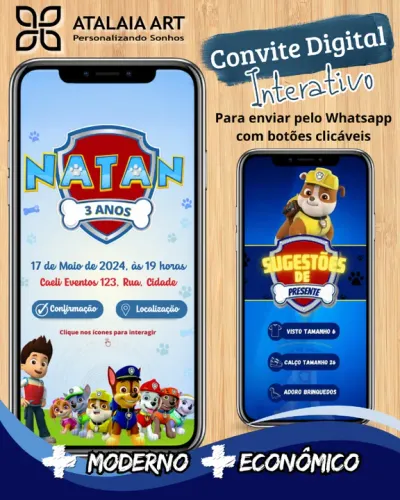 Convites Digital Interativo e Animado.