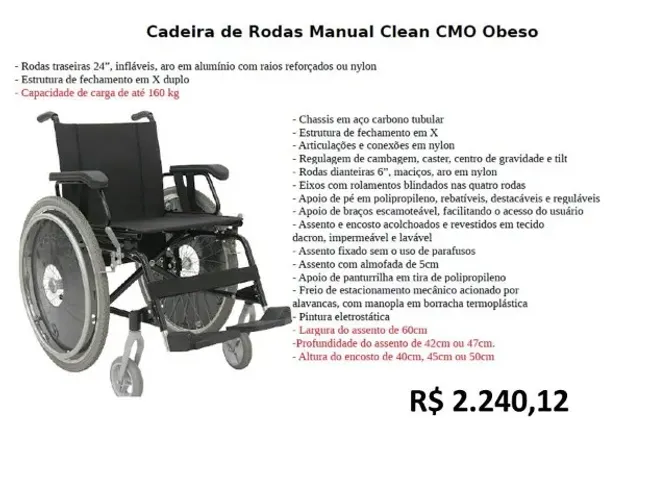cadeira de roda manual 
