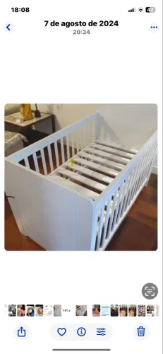 Berço Vira Cama c/ trocador e cômoda Tulipa Baby Floresta 