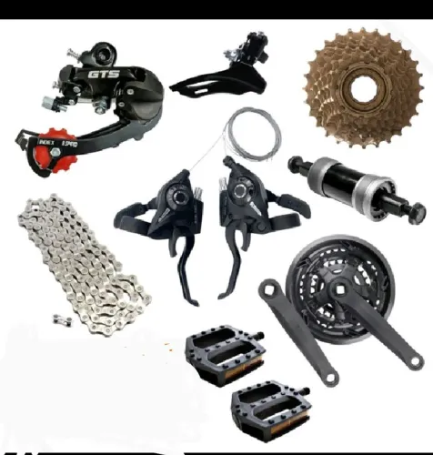 Kit Completo de Componentes para Bicicleta - 8 Velocidades