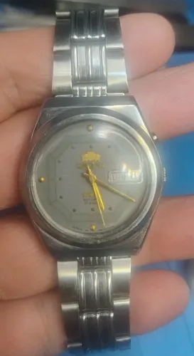 Relógio Orient 46943 mostrador cinza, totalmente revisado