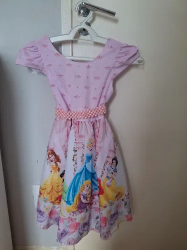 Vestido de Festa Infantil Princesa Disney