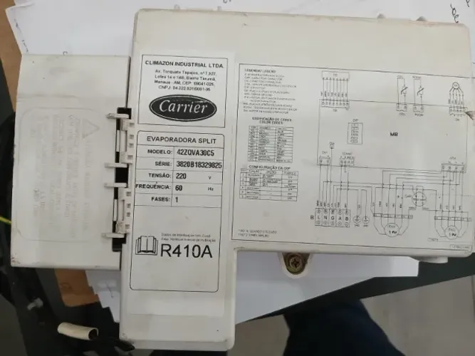 PLACA DA EVAPORADORA 30000 BTUS INVERTER CARRER