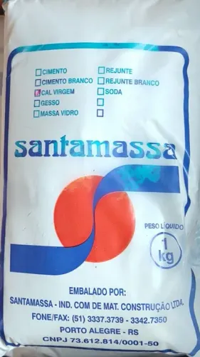 Cal Virgem  Santamassa 10 sacos  de 1 killo cada