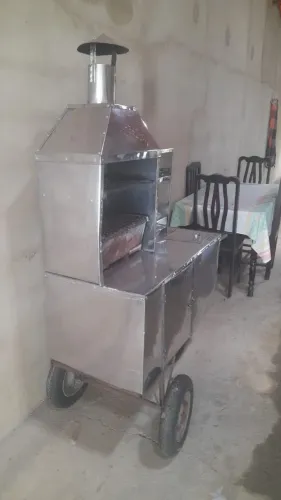 Carrinho de espetinho inox novo