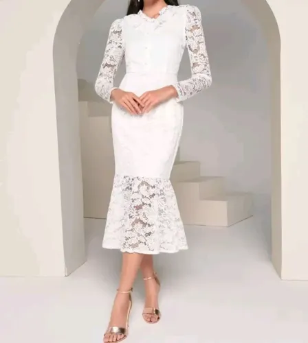 Vestido de renda branco