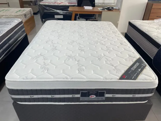 CAMA BOX Colchão Casal + Base  Castor Tecnopedic
