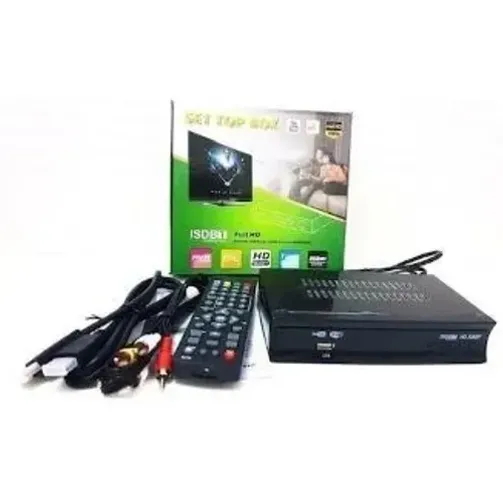 Conversor Tv Digital FullHd Hdmi e Rca Set Pop Box Canais Abertos em HDTV