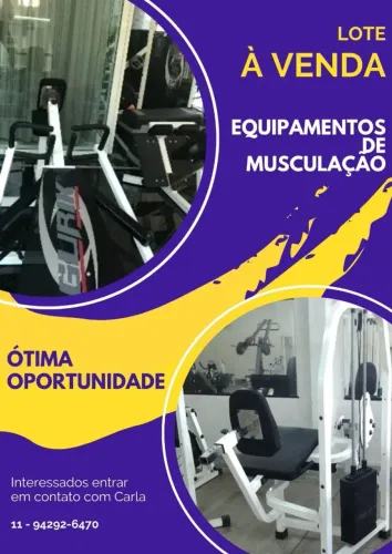 LOTE DE EQUIPAMENTOS DE MUSCULAÇÃO