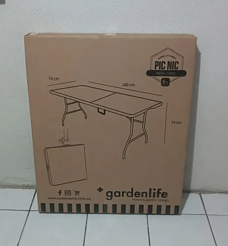 Mesa dobrável 180x74cm nova