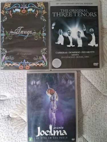 DVDs - Tango, Three Tenors, Joelma, André Rieu, Novela O BEM AMADO, etc