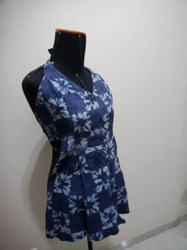 Macaquinho Tie Dye Azul Feminino