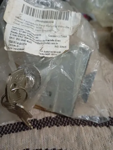 Miolo fechadura para porta de vidro de correr cilindro 3530