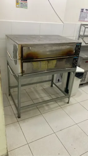 Forno Elétrico Profissional de Lastro - 2 Câmaras c/ Pedra - Padrão Pizzaria