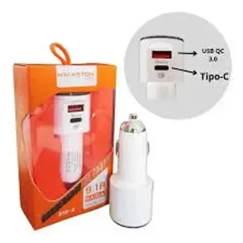Carregador Veicular Turbo Carro Carga Rápida Usb/tipo C 40w