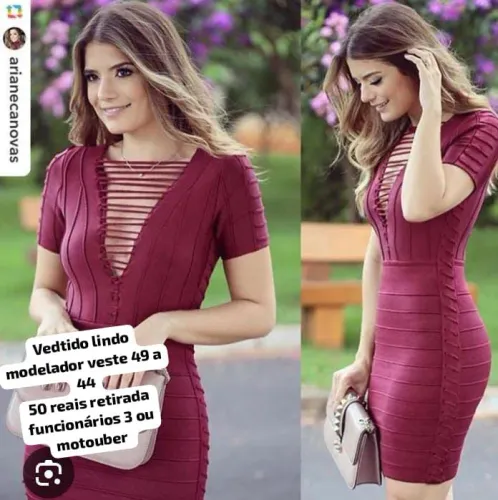 Vestido Modelador Vinho - Lindo e Confortável!