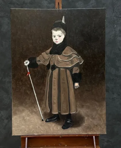 Quadro Pintura Óleo sobre tela. Reprodução do Retrato de Cecil Kent Drinker