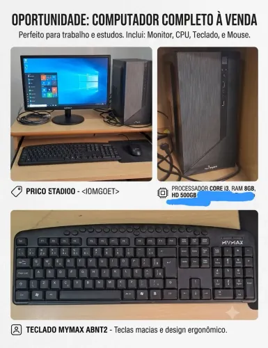 Computador de mesa completo