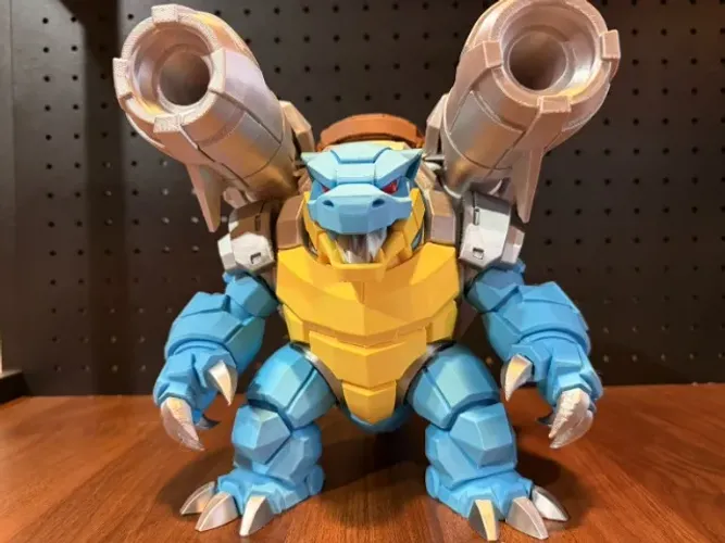 (Sob encomenda) Estátua Colecionável Mecha Blastoise - Design Industrial
