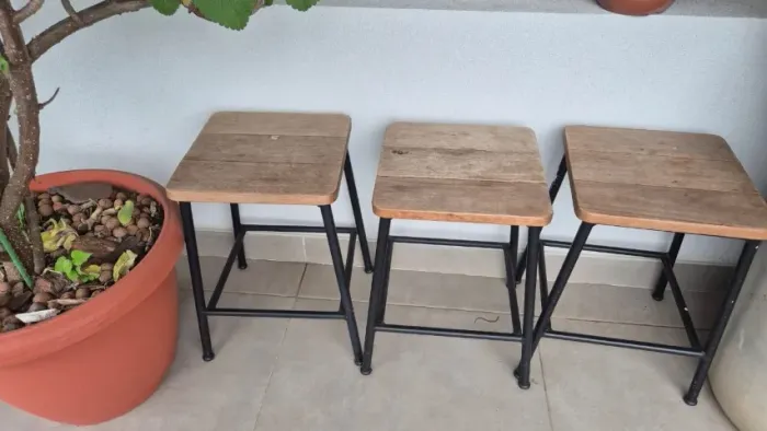 Jogo 4 Banquetas Tok&Stok - Estilo Industrial