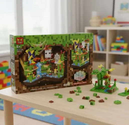 Blocos De Montar 330 Peças Minecraft Caverna