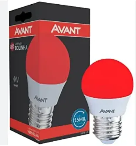 Lâmpada Led  G45 Bolinha 4w Vermelho- Avant