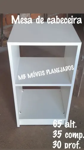 Mesa de cabeceira nova 100% MDF branco