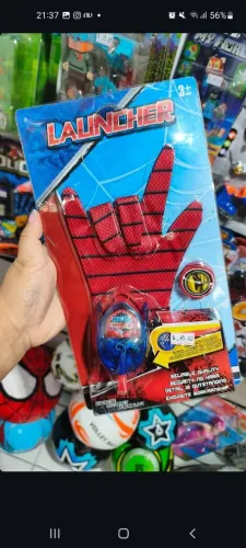 Luva homem aranha atira disco 