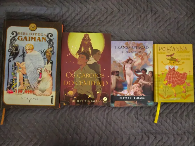 4 livros: Biblioteca Gaiman, Os garotos do cemitério, transmutação (e devaneios), Polyanna