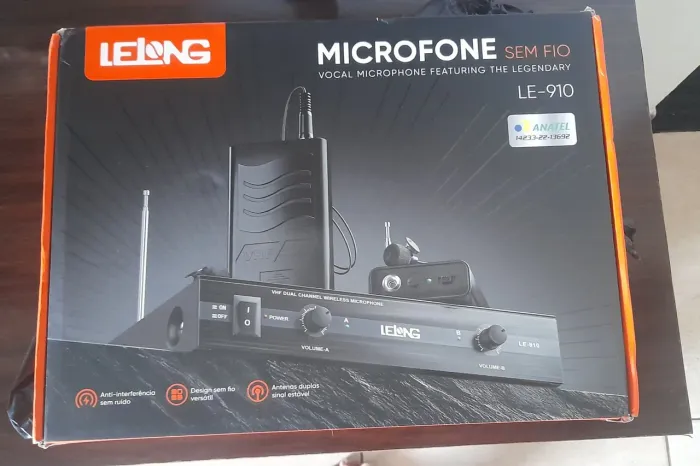 Microfone Sem Fio Auricular Cabeça Headset e Lapela