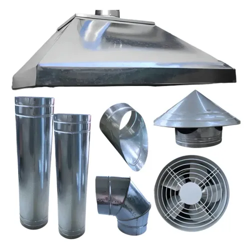 Coifa industrial 2mX1m + duto + chaminé + Exaustor