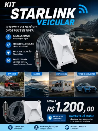 Kit completo Starlink mini veicular