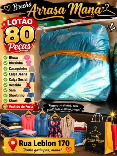 Lote roupas feminina mista