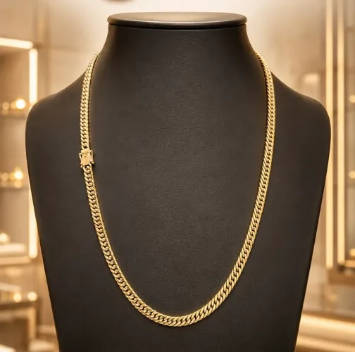 Corrente Grumet Duplo em Ouro 18k 750