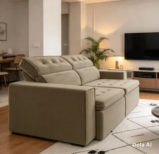 Sofá Retrátil Veludo 2,30mt Promoção Pronta Entrega