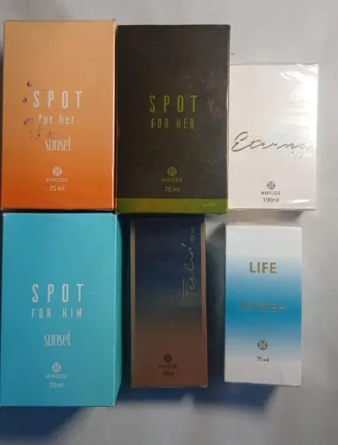 Lote perfume hinode 3 Feminino e 3 masculino
