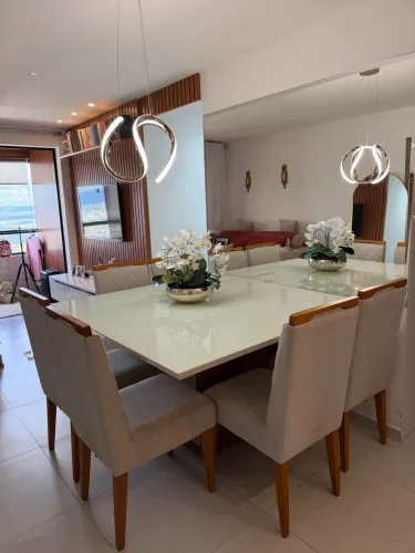 MESA DE JANTAR QUADRADA 8 LUGARES - VILA BELO