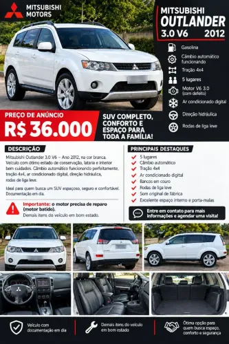 Mitsubishi Outlander 3.0/ GT 3.0 V6 Aut. 2012