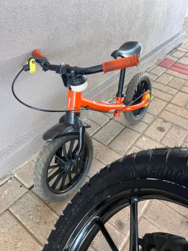 Bicicleta Infantil de Equilíbrio Runride 500 Btwin Laranja 