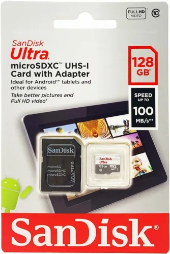 Cartão de Memoria Sandisk Ultra Microsdxc Uhs-I Card With Adapter - 128Gb