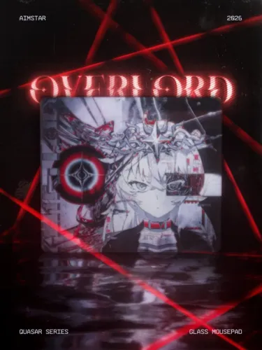 Glass Mouse Pad Aimstar ?OVERLOAD? - LACRADO - REVENDA OFICIAL
