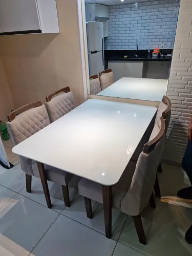 Mesa vidro 4 cadeiras