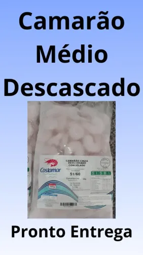 Camarão Médio Descascado, Pronto Entrega.