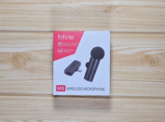 Fifine M6 Microfone S/fio Lapela Para Celular Android 2.4g