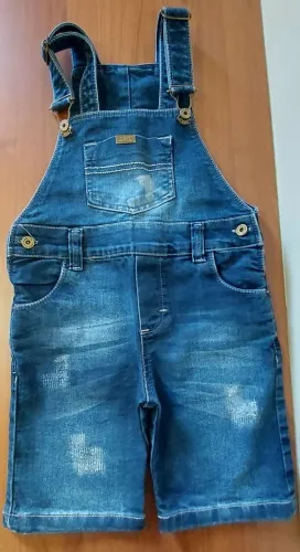 Jardineira jeans Tam 3