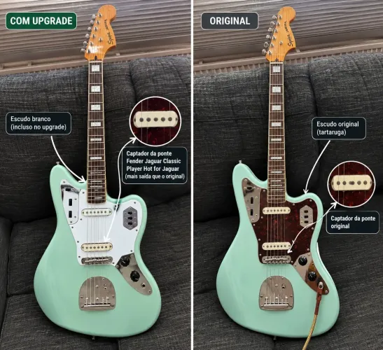 Squier Jaguar Classic Vibe 70s Custom com upgrades