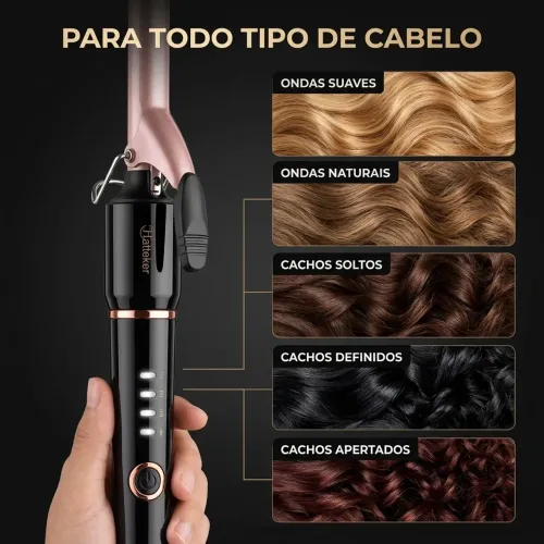 Modelador de cachos 9mm profissional cerâmica turmalina bivolt