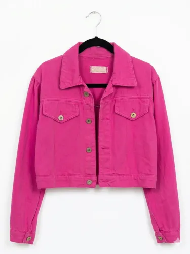 JAQUETA JEANS ROSA