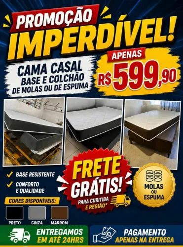 Cama de casal padrão direto da fábrica