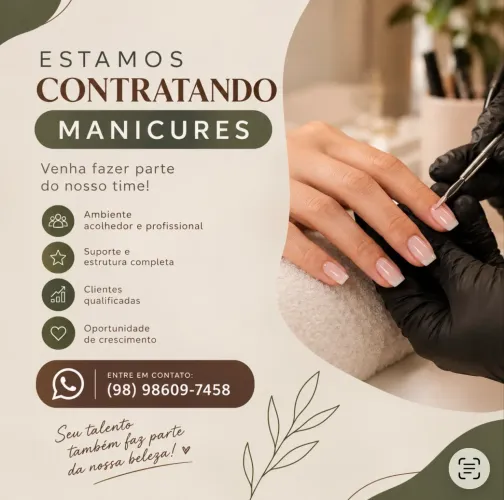 Estamos contratando manicure